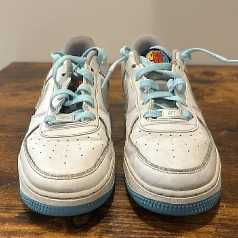 Nike Air Force 1 LV8 GS Happy Hoops Blue White size 5.5 youth boys sneakers